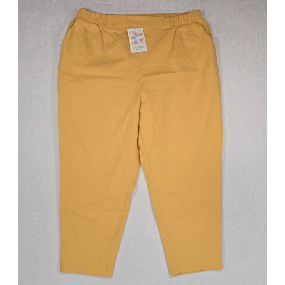 LuLaRoe Lena Pants Womens 2XL Mustard Yellow Pull On Stretch NWT